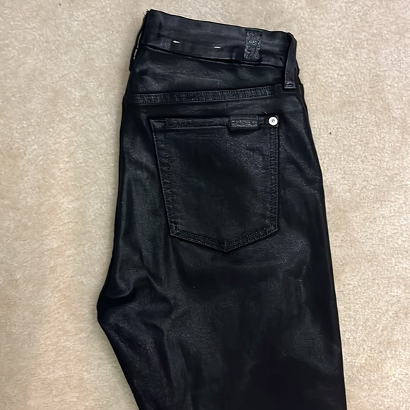 7 for all Mankind black coated jeans mid-rise - Picture 4 of 4